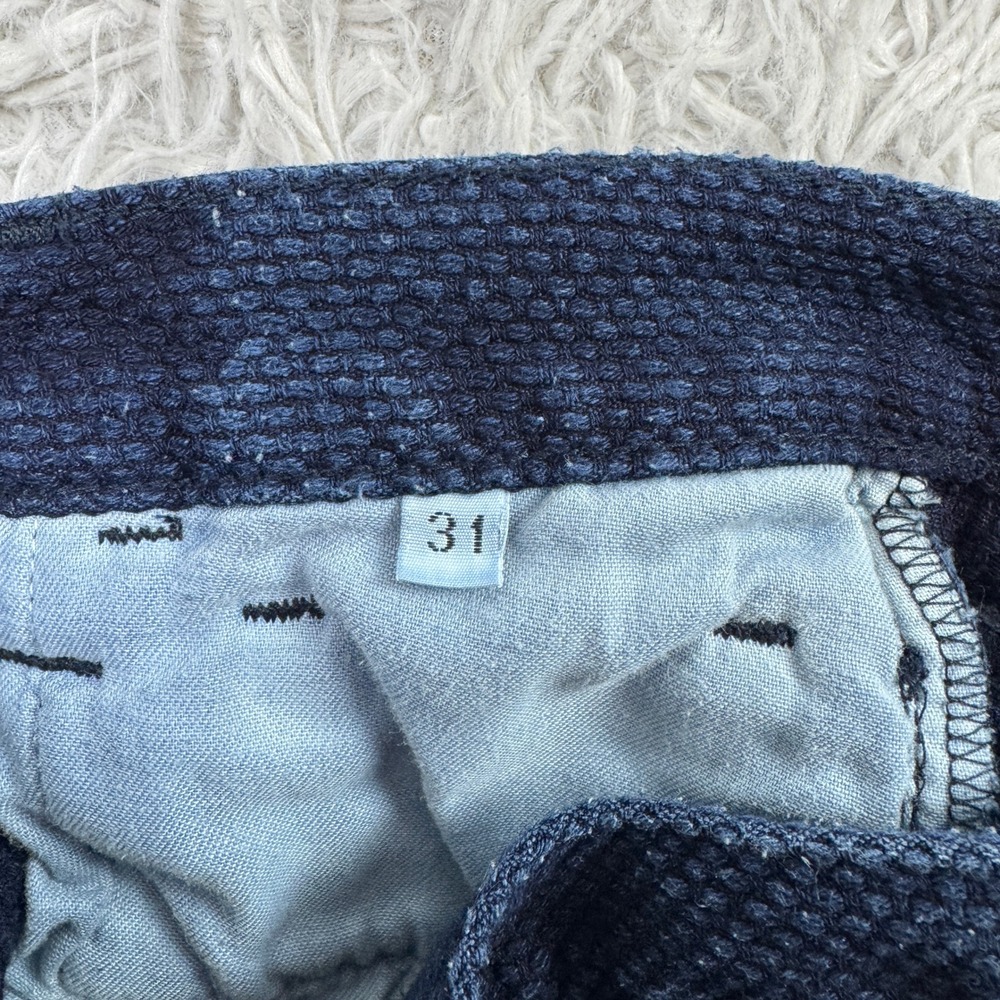 Gustin Pants Mens 31 Blue Monster Sashiko Dobby 5 Pocket Straight Leg 28x30 - Picture 5 of 12